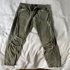 Green express mid rise legging ankle 6r